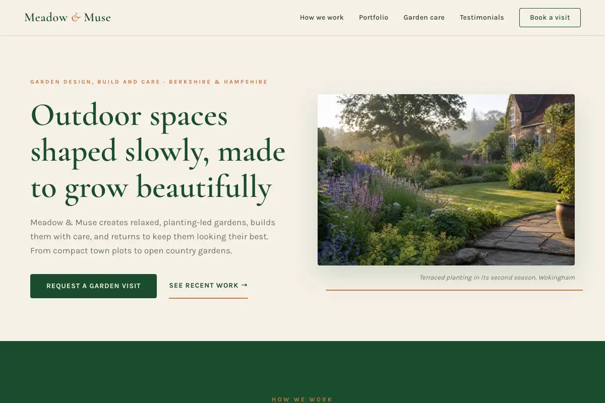 Landscapers website design preview