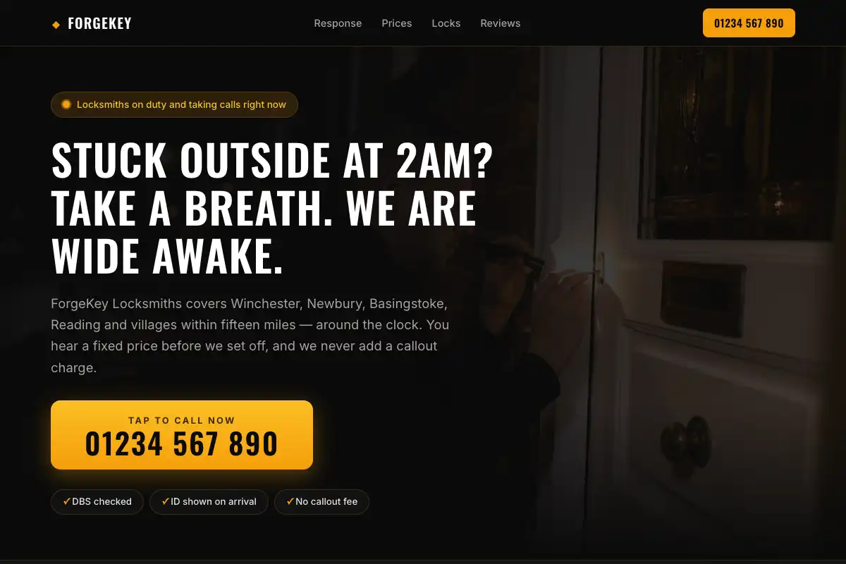 Locksmiths website design preview