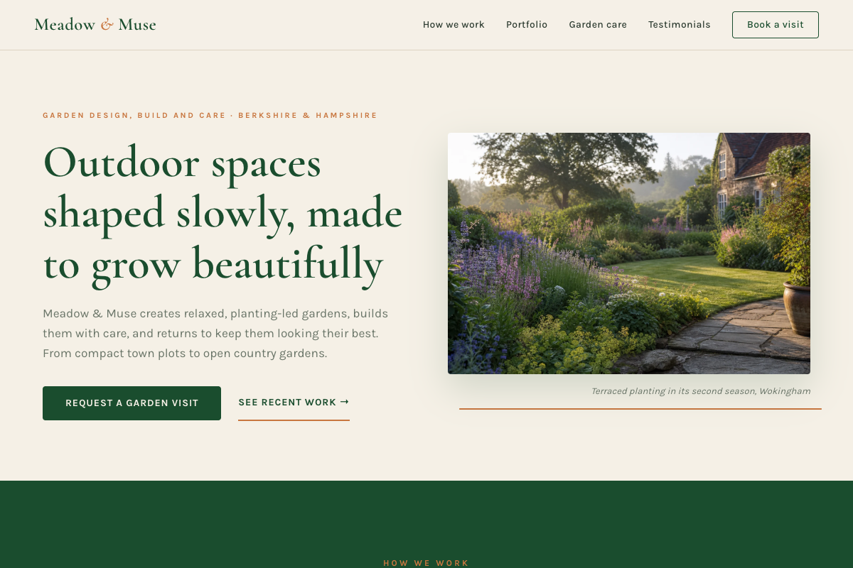 Landscapers website design preview