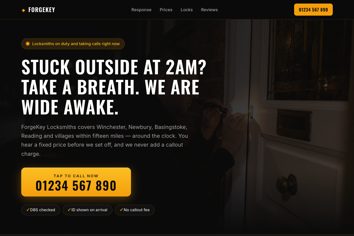 Locksmiths website design preview