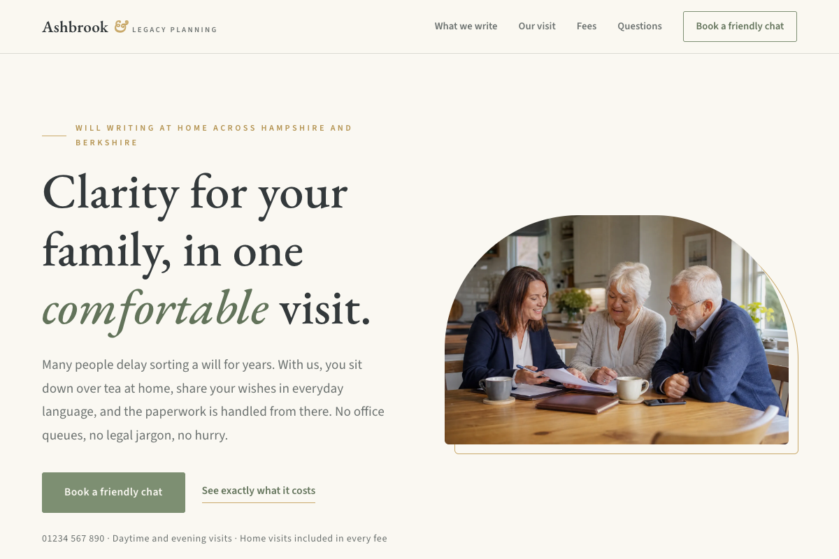 Will Writers website design preview
